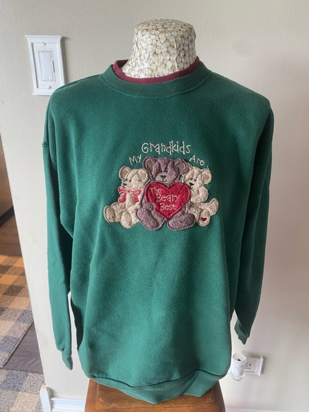 Vintage Granny Core  'My Grandkids Are The Beary Best' Teddy Sweatshirt